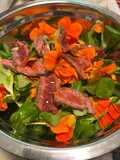 Insalata di valeriana fiori di nasturzio e straccetti di reale english style