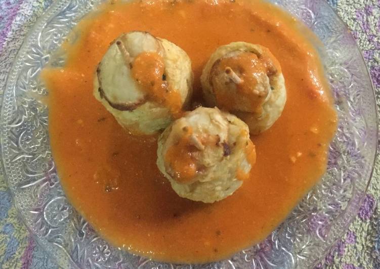 Recipe of Perfect Baked dum Aloo with gravy