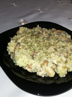 Baconos-gombás rizottó recept fotója