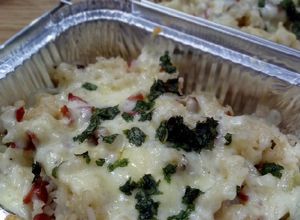Foto resep Beef Salami with mushroom Risotto