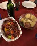 Tasajo con boniatos