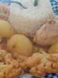 Guiso de coliflor con pollo