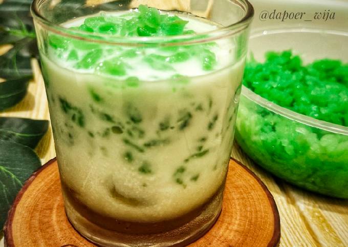 Es Cendol Susu (pake agar-agar)