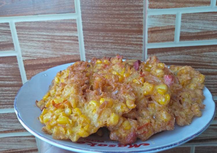 Resep Bakwan jagung pedas yang Enak