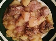 A picture of crock pot pork and potatoes