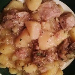 A picture of Crock Pot Pork and Potatoes.