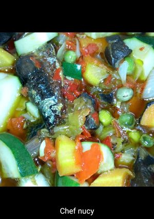 A picture of Sausage salad.