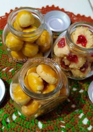 Foto resep Kue kering almond, nastar, thumbprint enak banget