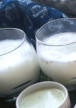 A picture of Namkeen lassi.