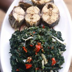 A picture of Fish veggies.