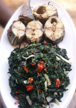 A picture of Fish veggies.