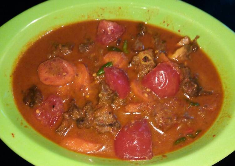 Tongseng pedas daging tetelan