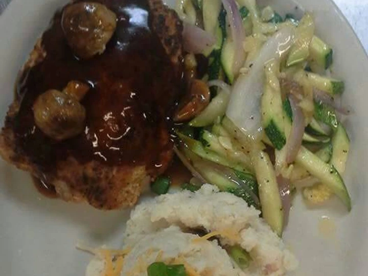 Easy Ways Make Recipes Stuffed pork chop topped with mushroom bordelaise sauce the Awesome  Tasty.