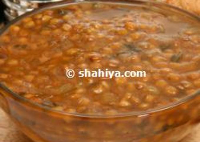 Simple Way to Prepare Homemade Homemade Lentil Soup :Adas Bi Hamod