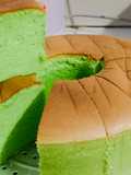 Bolu pandan tehnik margarin kocok