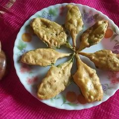 A picture of Palak ke patto ke pakode.