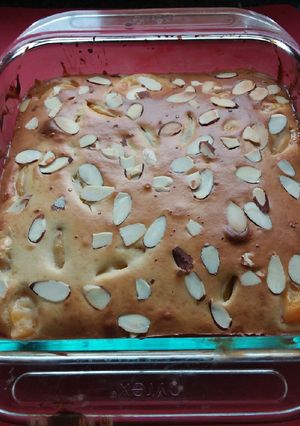 A picture of Teresa's Apple,Peach&Almonds Sponge Pudding 😍🎂🍾🍷🍽🍰🍸☕.