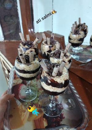 عکسی از دستور فرنی شکلاتی بیسکو 😋