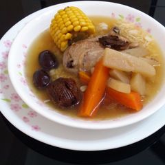 A picture of LG RADDISH AND CARROT CHICKEN SOUP.