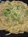 Fideos Nidos con Salsa de Puerro