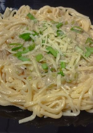 Una foto de Fideos Nidos con Salsa de Puerro
