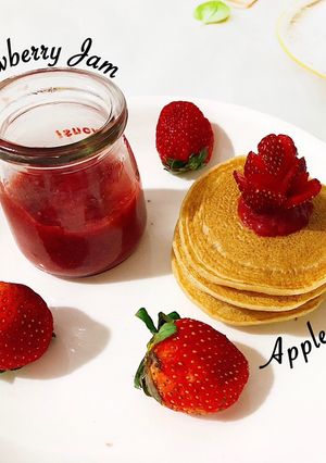 Hình của món Mứt Dâu 🍓Pancakes Táo 🍎.