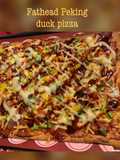 Keto fathead peking duck pizza