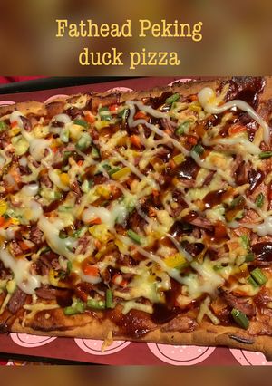 Foto resep Keto fathead peking duck pizza
