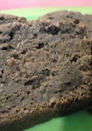 Una foto de Budín de porotos negros y cacao