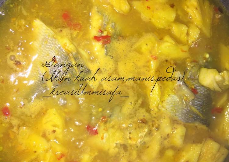 Resep Gangan (ikan kuah pedas,asam,manis) Lezat