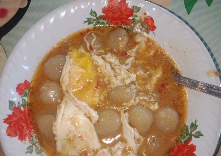 Resep Seblak mie+telur+cilok, Lezat