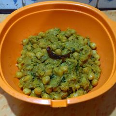 A picture of Cabbage Chhole Sabzi.