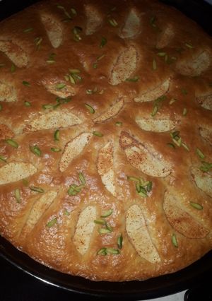 عکسی از دستور کیک سیب و دارچین🍏