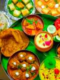 North Indian No Garlic No Onion Falahari Thali - Saawn special Satvik Thali