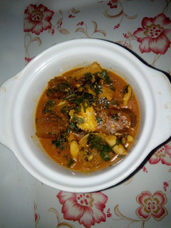 A picture of Oha soup.