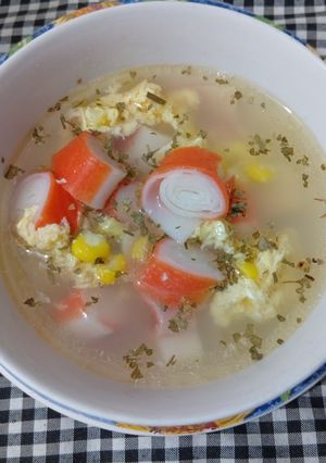 Foto resep Sup Jagung Crab Stick