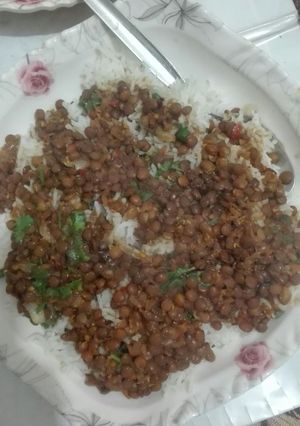 A picture of Dal chawal.