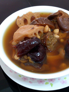 A picture of Lotus Root And Peanut Vegan Soup.