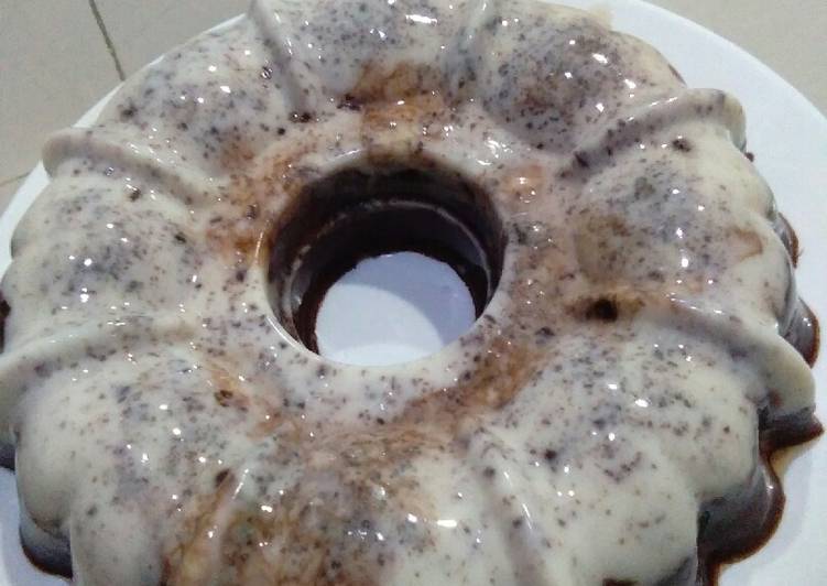 Pudding coklat susu oreo