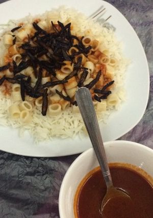 صورة لوصفة الكشري بدون عدس 🍝