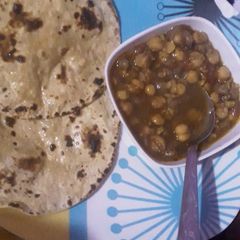 A picture of White choley in punjabi style.