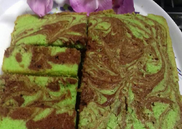 Cake marmer pandan keju