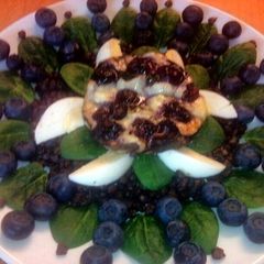 A picture of Sig's Portobello mushroom, lentils and puy lentils.
