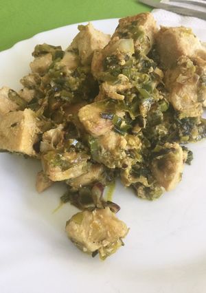 Una foto de Pechugas de Pollo Verduritas y un toque de Roquefort