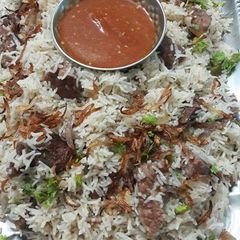 A picture of Traditional Yakhni Pulao.