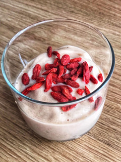 Una foto de Smoothie de plátano y papaya 🍧