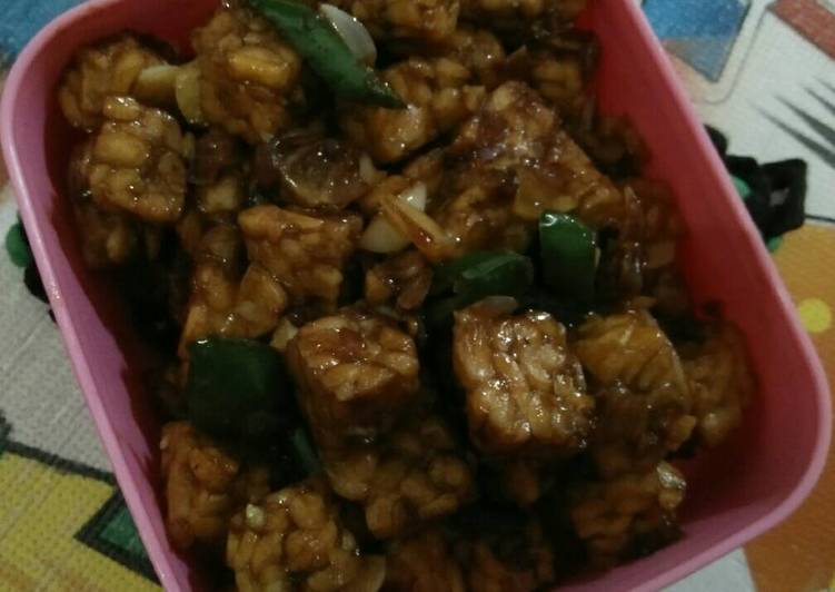 Resep Orek tempe saus tiram yang simpel