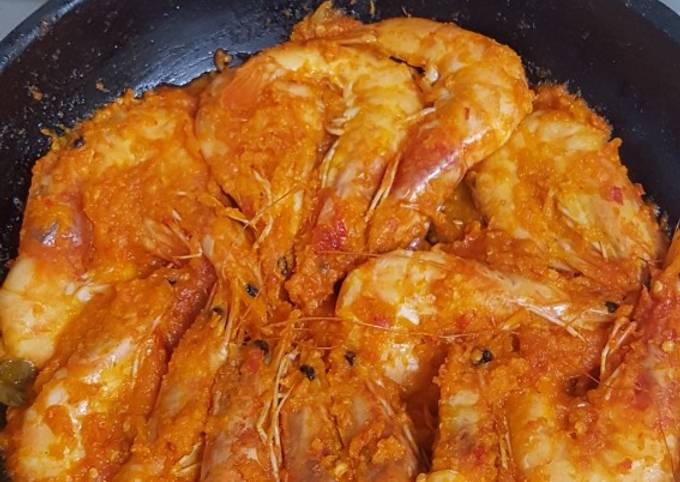 Balado udang asam pedas manis