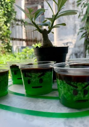 Foto resep Pudding karakter HULK