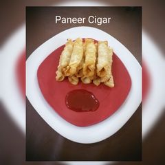 Paneer chilli Cigars, A picture of Paneer chilli Cigars,.